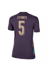 England John Stones #5 Fotballdrakt Borte Klær Dame EM 2024 Korte ermer